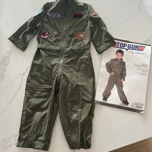 Boys size XS Top Gun flight suit costume.